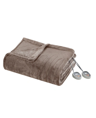 Beautyrest Plush Blanket, King In Mink