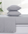 AZORES HOME SOLID 170-GSM FLANNEL EXTRA DEEP POCKET 4 PIECE SHEET SET, QUEEN