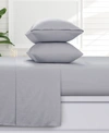 Azores Home Flannel Extra Deep Pocket 4 Piece Sheet Set, Queen In Light Gray