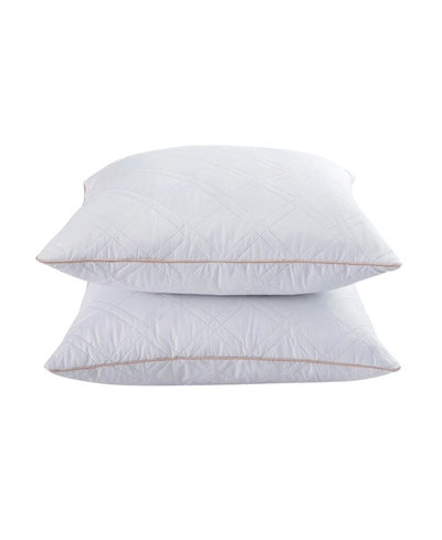 Unikome 2 Piece Quilted Pillow Insets, 20" X 20" In White
