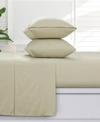 AZORES HOME SOLID 170-GSM FLANNEL EXTRA DEEP POCKET 4 PIECE SHEET SET, FULL