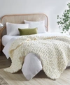 Madison Park Chunky-knit Chenille Throw, 50" X 60" In Ivory