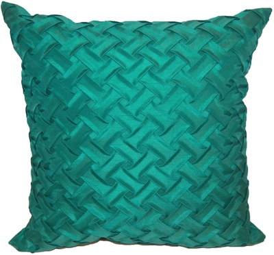 Universal Home Fashions Lattice Decorative Throw Pillow In Teal