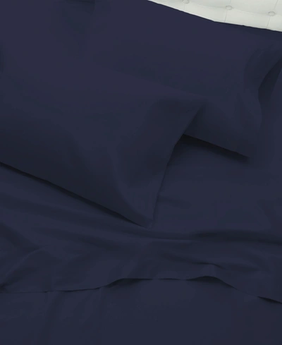 Purity Home Ultra-light Cool Crisp 100% Cotton Percale Pillowcase Pair, Standard In Navy