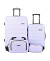 Travelers Club Austin 4 Piece Hardside Luggage Set In Lilac
