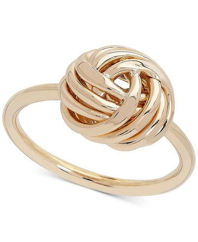 Italian Gold Love Knot Ring In 14k Gold In Yellow Gold
