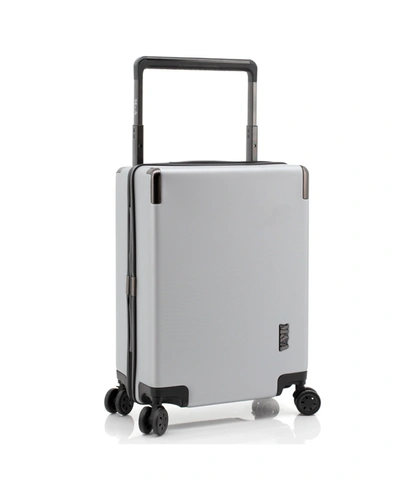 M & A Luggage M&a 20" Tsa-lock Wide Trolley Rolling Carry-on In Silver