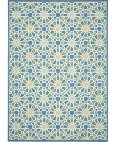 Long Street Looms Shady Brights Sha29 Ivory 7'9" X 10'10" Outdoor Area Rug In Porcelain