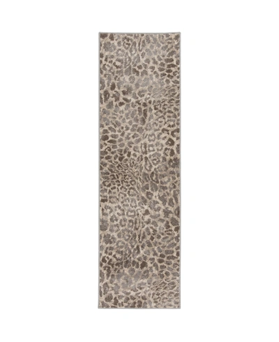 Portland Textiles Closeout!  Sulis Brose 2'3" X 7'6" Runner Area Rug In Gray,ivory