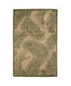 Liora Manne Carmel Fronds 3'3" X 4'11" Outdoor Area Rug In Green