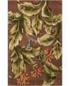 Nourison Tropics Ts02 Brown 3'6" X 5'6" Area Rug In Brown