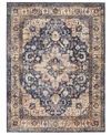 Km Home Taza Heriz 7' 10" X 9' 10" Area Rug In Dark Blue
