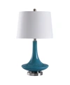 Stylecraft Hardback Fabric Shade Table Lamp In Blue