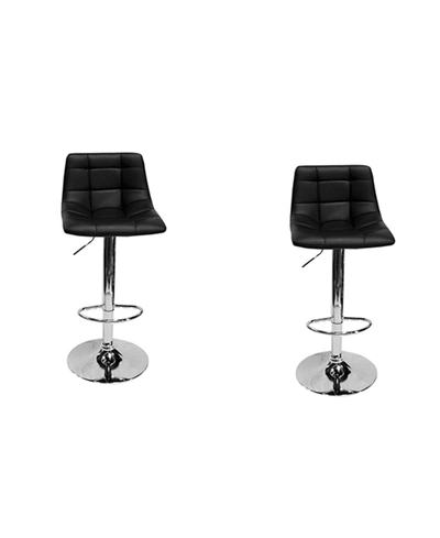 Best Master Furniture Mandy Modern Adjustable Swivel Kitchen Bar Stools, Set Of 2 In Black