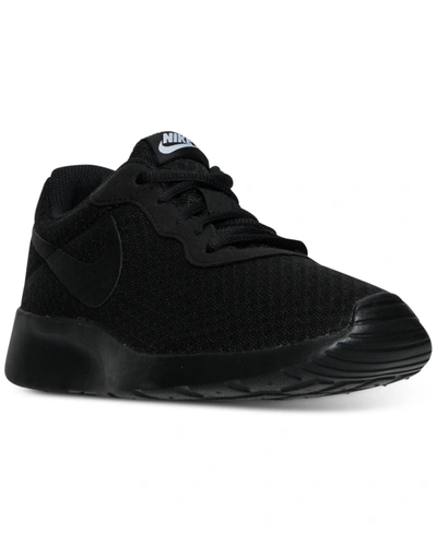 Nike Women's Tanjun Casual Sneakers From Finish Line In Black