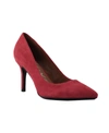 Calvin Klein Women's Gayle Pointy Toe Pumps Women's Shoes In Red Suede