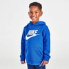 Nike Little Boys Pullover Sportswear Club Futura Hoodie In Game Royal/light Smoke Grey/white