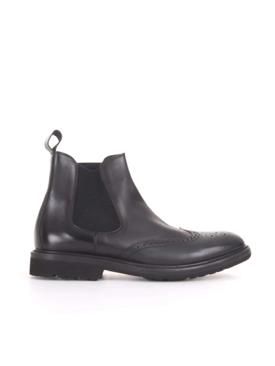 Migliore Men's  Black Leather Ankle Boots