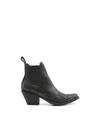 MEXICANA MEXICANA WOMEN'S  BLACK LEATHER ANKLE BOOTS