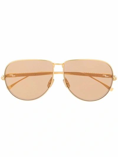Fendi Women's  Gold Metal Sunglasses