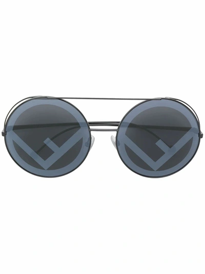 Fendi Women's  Black Metal Sunglasses