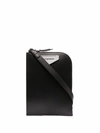 GIVENCHY MEN'S  BLACK LEATHER MESSENGER BAG