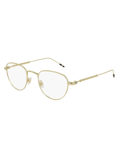 Montblanc Women's  Gold Metal Glasses In Gold Gold Transparent
