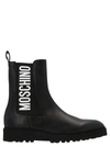 MOSCHINO MEN'S  BLACK OTHER MATERIALS ANKLE BOOTS