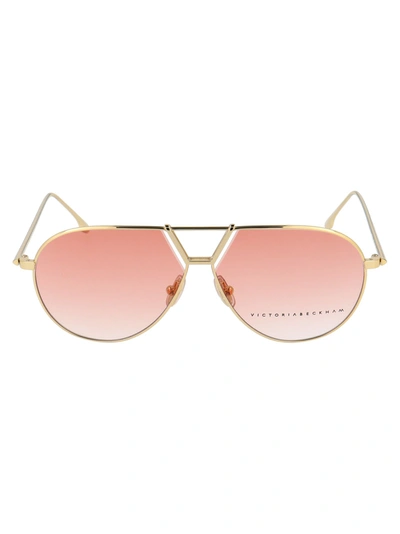 Victoria Beckham Vb2106 Sunglasses In Gold
