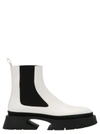 JIL SANDER WOMEN'S  WHITE OTHER MATERIALS ANKLE BOOTS