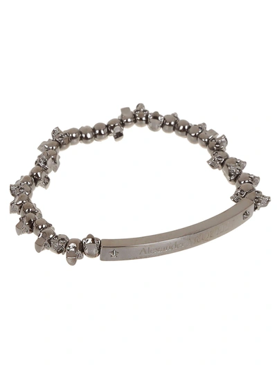 Alexander Mcqueen Silver Metal Bracelet