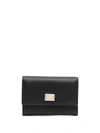 DOLCE E GABBANA DOLCE E GABBANA WOMEN'S  BLACK LEATHER WALLET