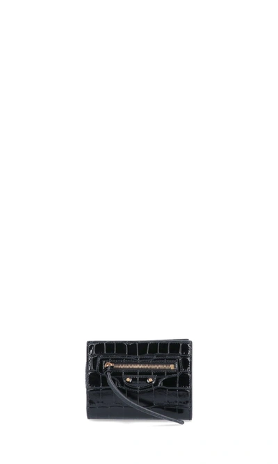 Balenciaga Women's  Black Leather Wallet