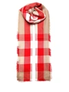 BURBERRY WOMEN'S  RED CASHMERE SCARF