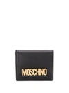 MOSCHINO WOMEN'S  BLACK LEATHER WALLET