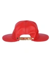 MOSCHINO WOMEN'S  RED LEATHER HAT