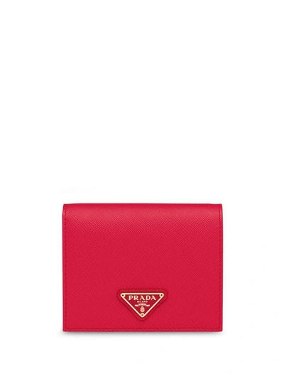 Prada Women's  Red Leather Wallet