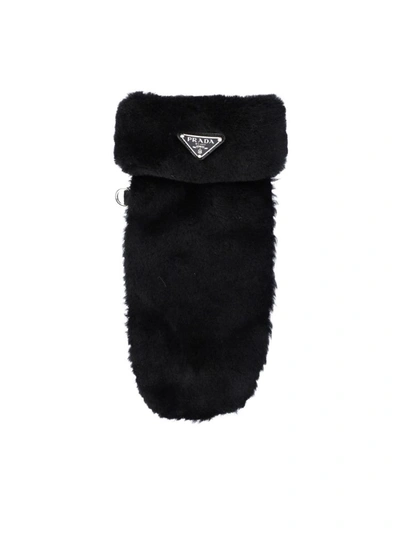 Prada Women's  Black Other Materials Gloves