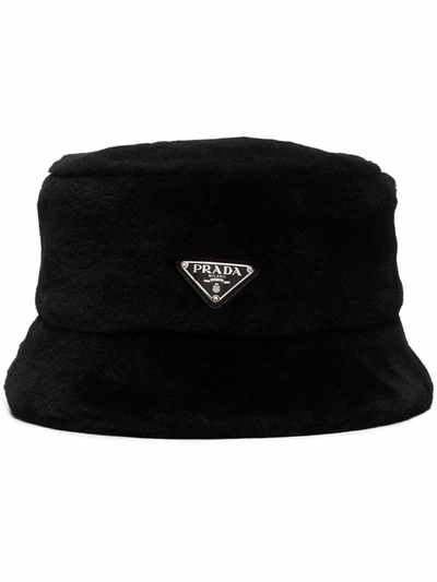 Prada Women's  Black Leather Hat