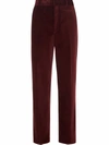 FENDI MEN'S  BURGUNDY COTTON PANTS