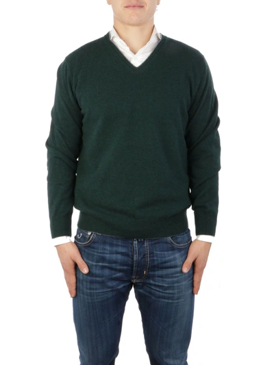 Cruciani Mens Green Cashmere Sweater