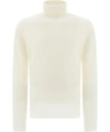 Roberto Collina Man Turtleneck Ivory Size 44 Merino Wool In White
