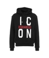 DSQUARED2 MEN'S  BLACK OTHER MATERIALS SWEATSHIRT