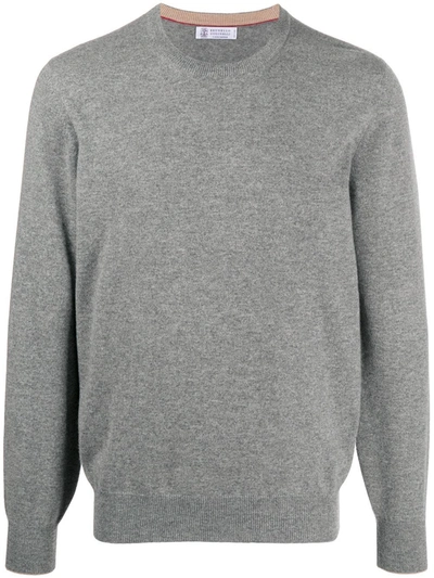Brunello Cucinelli Grey Cashmere Sweater