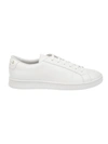 CAR SHOE MEN'S  WHITE LEATHER SNEAKERS