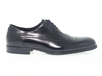 Cesare Paciotti Mens Black Leather Lace-up Shoes