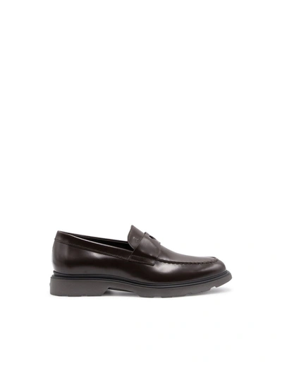 Hogan Men's  Brown Leather Loafers