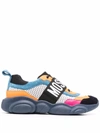 MOSCHINO MEN'S  MULTICOLOR LEATHER SNEAKERS