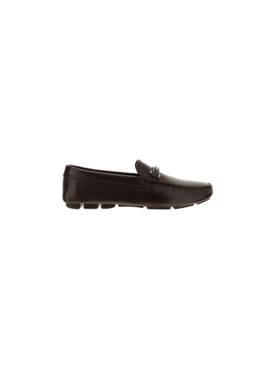 Prada Men's  Brown Leather Loafers