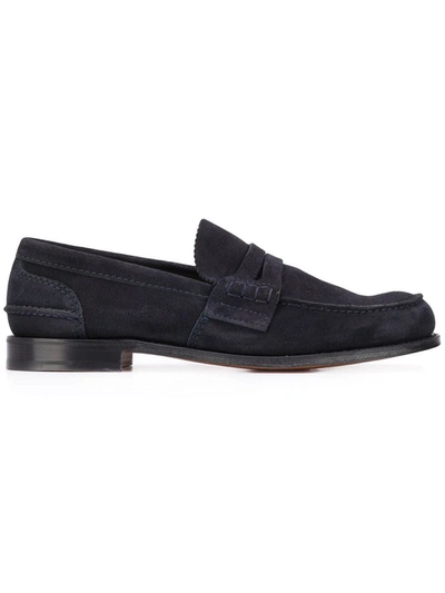 Church's Men's  Blue Leather Loafers